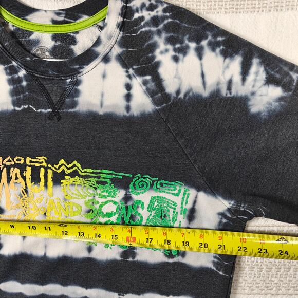 Maui & Sons Unisex Tie Dye Crew Neck Sweatshirt Size M - Picture 3 of 8